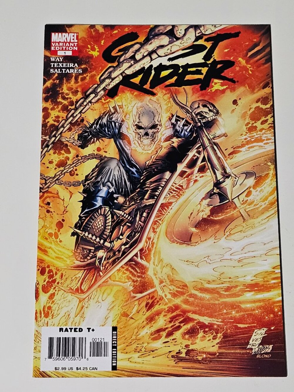 Ghost Rider #1 (Marvel Comics, 2006) Marc Sylvestri Variant Cover